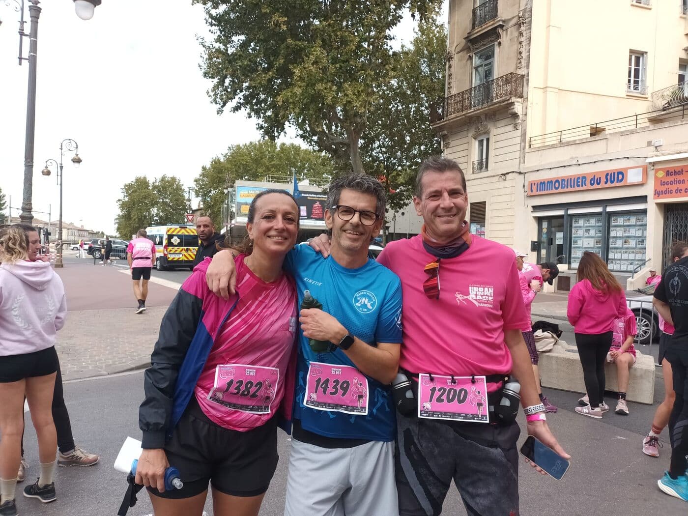 Mylène Tristan, Philippe Baratier et Jacques Gourdon réunis après le 11 km